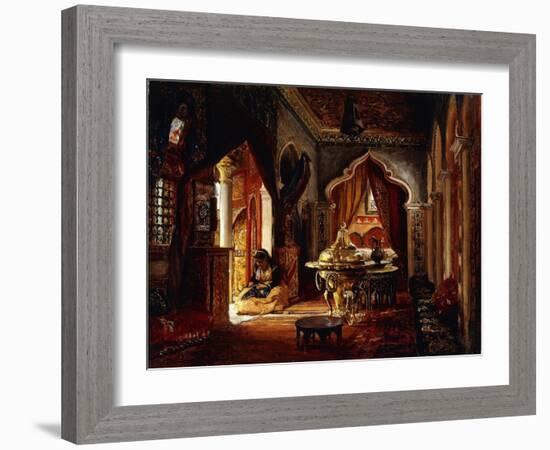 Within the Seraglio-Frederick Arthur Bridgman-Framed Giclee Print