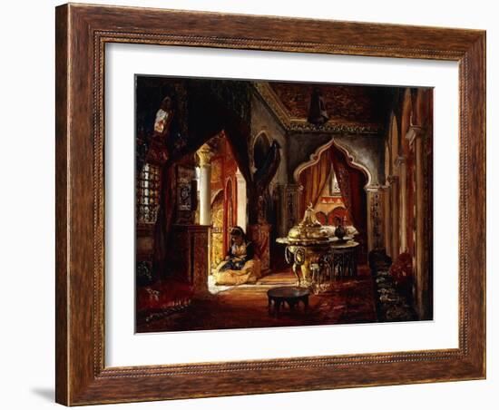 Within the Seraglio-Frederick Arthur Bridgman-Framed Giclee Print