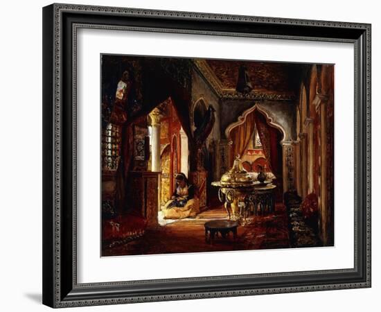 Within the Seraglio-Frederick Arthur Bridgman-Framed Giclee Print