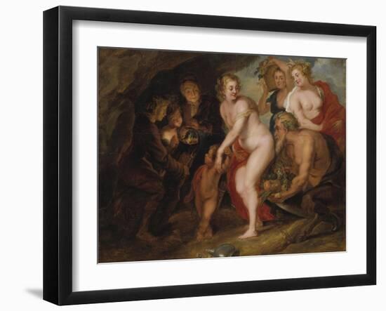 Without Ceres and Bacchus Venus would freeze, c.1650-Peter Paul Rubens-Framed Giclee Print