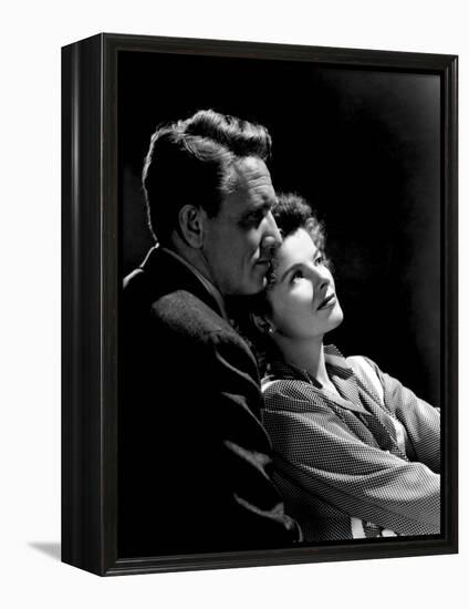 Without Love, Spencer Tracy, Katharine Hepburn, 1945-null-Framed Stretched Canvas