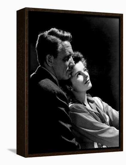 Without Love, Spencer Tracy, Katharine Hepburn, 1945-null-Framed Stretched Canvas