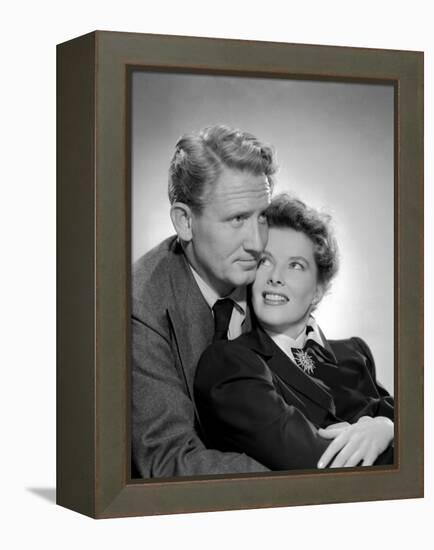 Without Love, Spencer Tracy, Katharine Hepburn, 1945-null-Framed Stretched Canvas