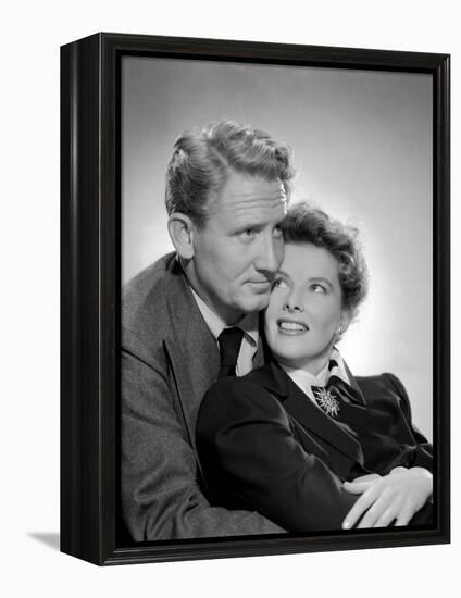 Without Love, Spencer Tracy, Katharine Hepburn, 1945-null-Framed Stretched Canvas