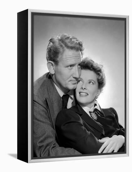 Without Love, Spencer Tracy, Katharine Hepburn, 1945-null-Framed Stretched Canvas