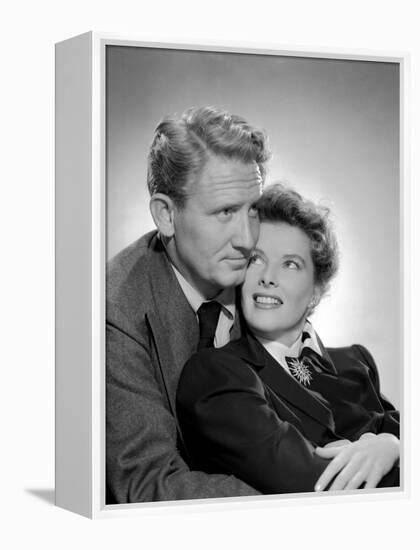 Without Love, Spencer Tracy, Katharine Hepburn, 1945-null-Framed Stretched Canvas