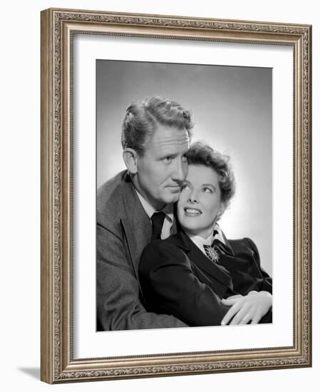 Without Love, Spencer Tracy, Katharine Hepburn, 1945-null-Framed Photo