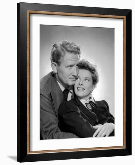 Without Love, Spencer Tracy, Katharine Hepburn, 1945-null-Framed Photo