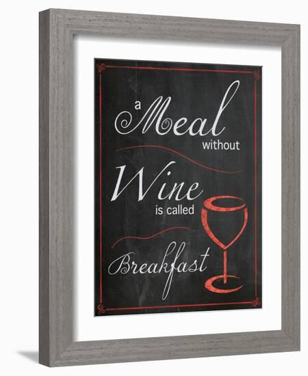 Without Wine-Lauren Gibbons-Framed Art Print