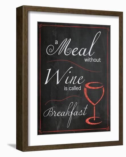 Without Wine-Lauren Gibbons-Framed Art Print