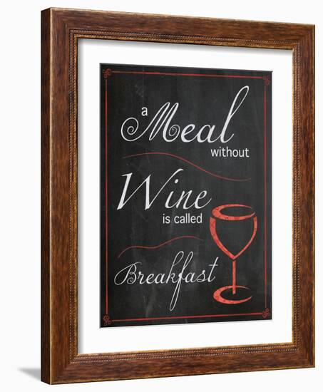 Without Wine-Lauren Gibbons-Framed Art Print