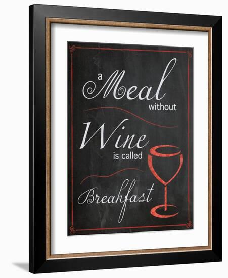 Without Wine-Lauren Gibbons-Framed Art Print