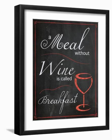 Without Wine-Lauren Gibbons-Framed Art Print