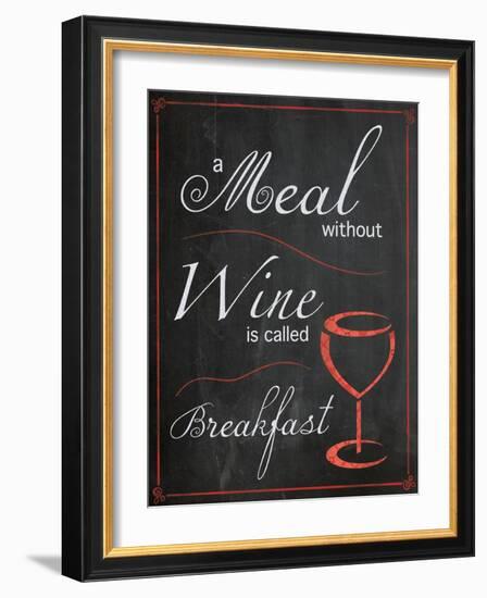 Without Wine-Lauren Gibbons-Framed Art Print