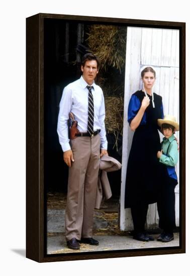 Witness by PeterWeir with Lukas Haas, Kelly McGillis and Harrison Ford, 1985 (photo)-null-Framed Stretched Canvas