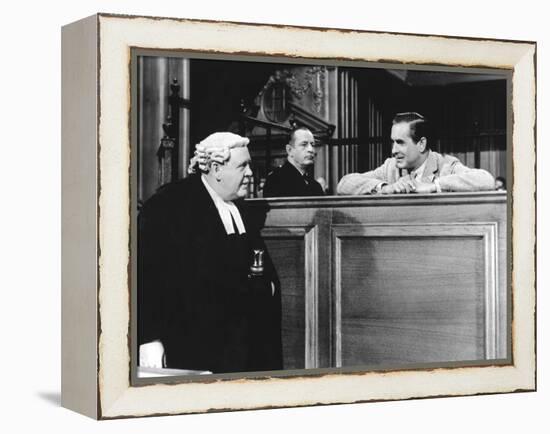 Witness For The Prosecution, Charles Laughton, Tyrone Power, 1957-null-Framed Stretched Canvas