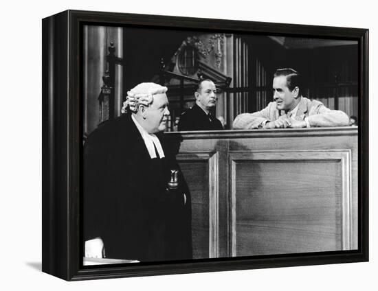 Witness For The Prosecution, Charles Laughton, Tyrone Power, 1957-null-Framed Stretched Canvas