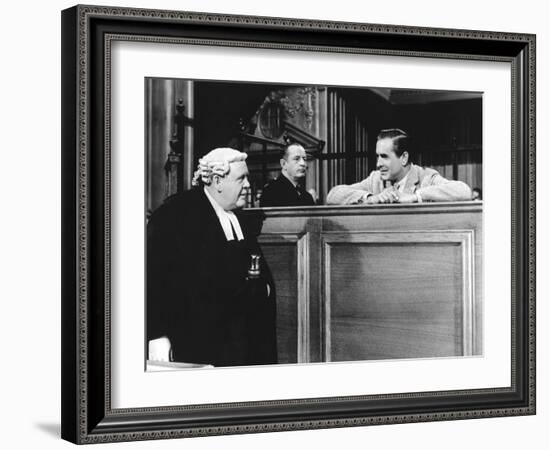 Witness For The Prosecution, Charles Laughton, Tyrone Power, 1957-null-Framed Photo