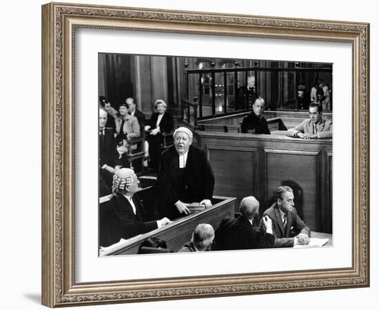 Witness For The Prosecution, John Williams, Charles Laughton, Henry Daniell, Tyrone Power, 1957-null-Framed Photo