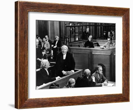 Witness For The Prosecution, John Williams, Charles Laughton, Henry Daniell, Tyrone Power, 1957-null-Framed Photo