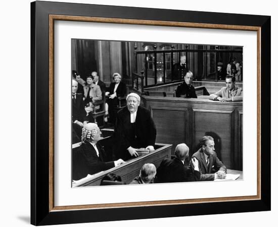 Witness For The Prosecution, John Williams, Charles Laughton, Henry Daniell, Tyrone Power, 1957-null-Framed Photo