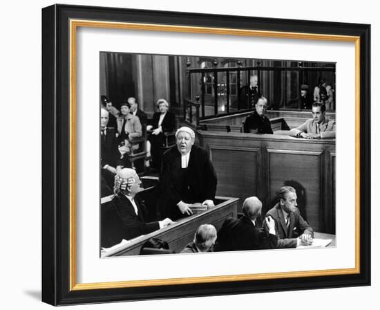 Witness For The Prosecution, John Williams, Charles Laughton, Henry Daniell, Tyrone Power, 1957-null-Framed Photo