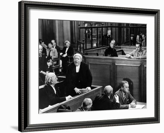 Witness For The Prosecution, John Williams, Charles Laughton, Henry Daniell, Tyrone Power, 1957-null-Framed Photo