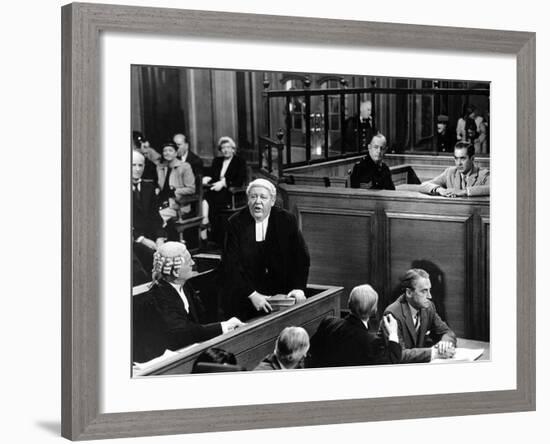 Witness For The Prosecution, John Williams, Charles Laughton, Henry Daniell, Tyrone Power, 1957-null-Framed Photo