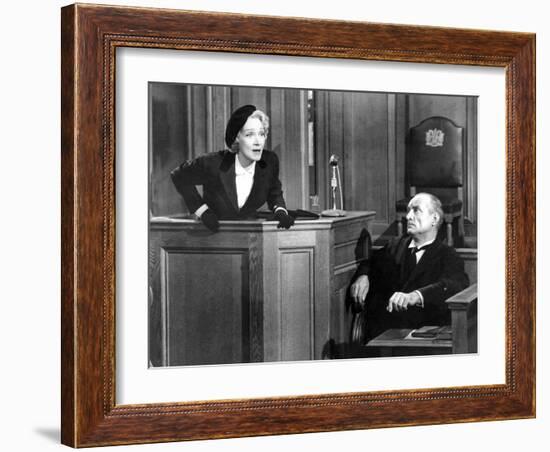 Witness For The Prosecution, Marlene Dietrich, 1957-null-Framed Photo