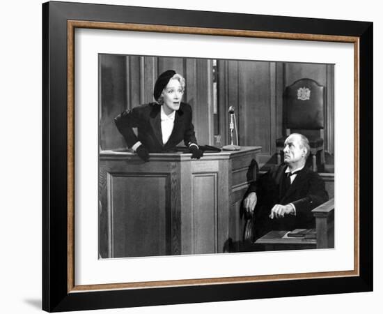 Witness For The Prosecution, Marlene Dietrich, 1957-null-Framed Photo