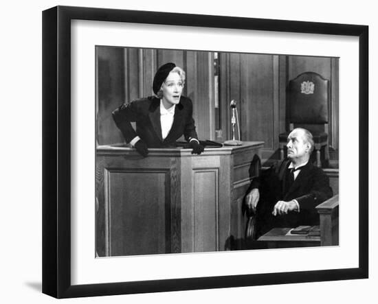 Witness For The Prosecution, Marlene Dietrich, 1957-null-Framed Photo