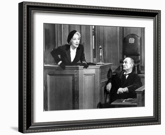 Witness For The Prosecution, Marlene Dietrich, 1957-null-Framed Photo