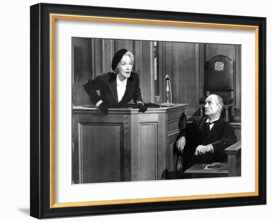 Witness For The Prosecution, Marlene Dietrich, 1957-null-Framed Photo