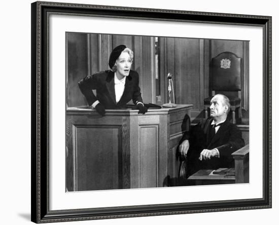 Witness For The Prosecution, Marlene Dietrich, 1957-null-Framed Photo