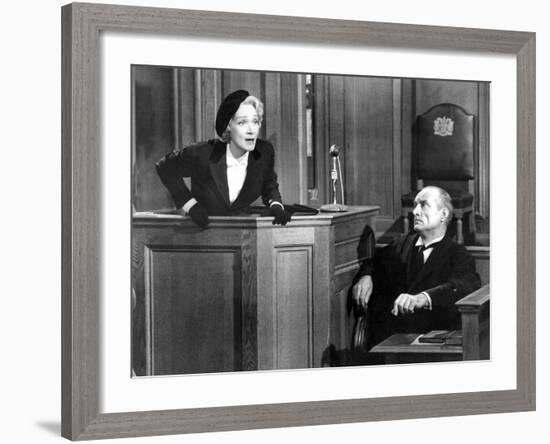 Witness For The Prosecution, Marlene Dietrich, 1957-null-Framed Photo