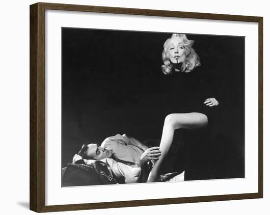 Witness For The Prosecution, Tyrone Power, Marlene Dietrich, 1957-null-Framed Photo