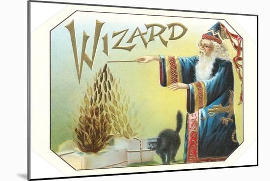 Wizard Conjuring Tobacco Leaves-null-Mounted Art Print