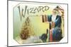 Wizard Conjuring Tobacco Leaves-null-Mounted Art Print