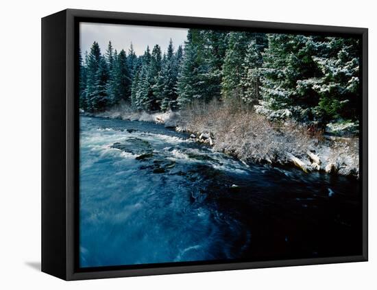 Wizard Falls on the Metolius River, Deschutes National Forest, Oregon, USA-null-Framed Premier Image Canvas