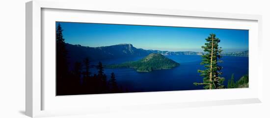 Wizard Island in Crater Lake, Oregon-null-Framed Photographic Print