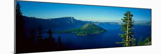 Wizard Island in Crater Lake, Oregon-null-Mounted Photographic Print