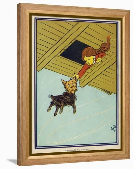 Wizard of Oz: Dorothy and Toto are Caught up by the Tornado-W.w. Denslow-Framed Premier Image Canvas