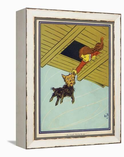 Wizard of Oz: Dorothy and Toto are Caught up by the Tornado-W.w. Denslow-Framed Premier Image Canvas