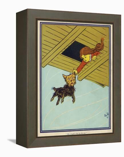 Wizard of Oz: Dorothy and Toto are Caught up by the Tornado-W.w. Denslow-Framed Premier Image Canvas