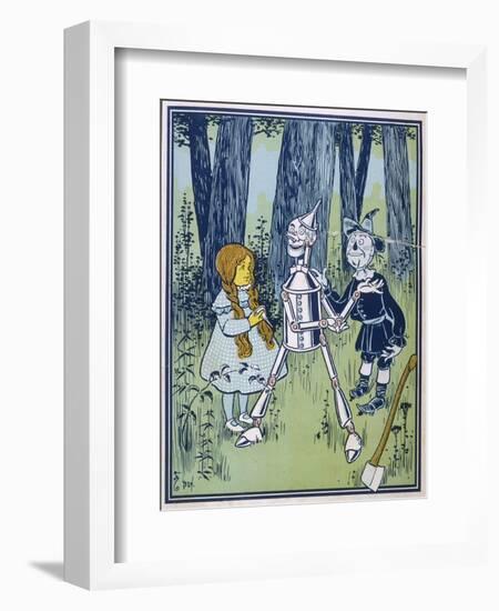 Wizard of Oz: Dorothy Oils the Tin Woodman's Joints-W.w. Denslow-Framed Photographic Print