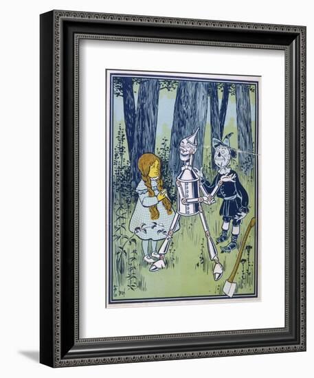 Wizard of Oz: Dorothy Oils the Tin Woodman's Joints-W.w. Denslow-Framed Photographic Print