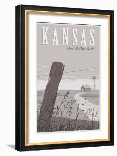 Wizard Oz Kansas Duo-Steve Thomas-Framed Giclee Print