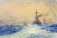 Iron Duke Warship-WL Wyllie-Framed Art Print