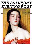 "Woman and Globe," Saturday Evening Post Cover, May 12, 1934-Wladyslaw Benda-Giclee Print