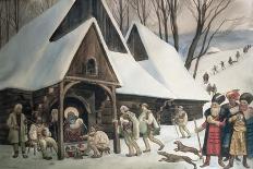 Goral Nativity Scene, c.1910-Wladyslaw Skoczylas-Framed Giclee Print